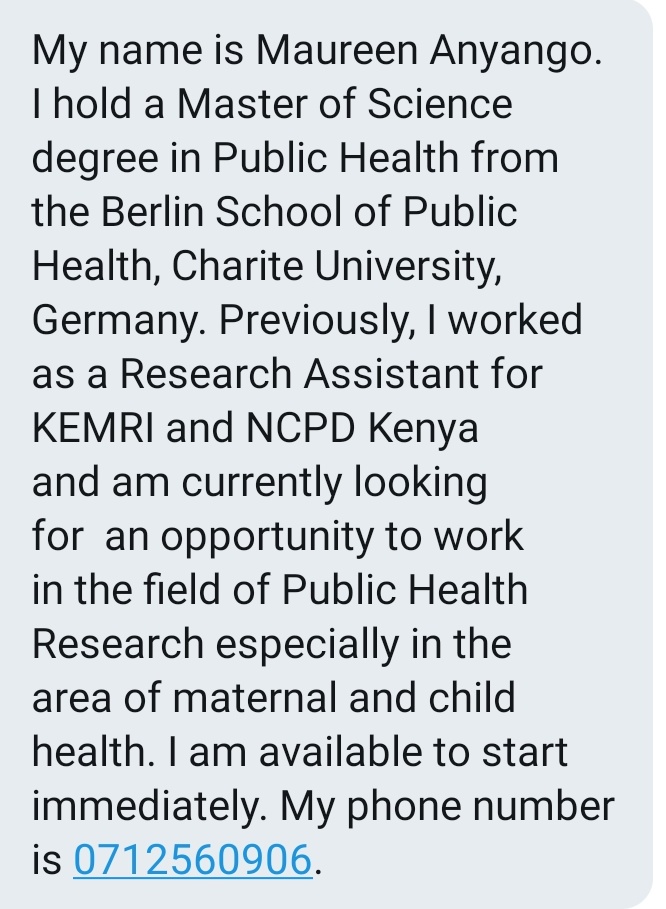 johnnjenga's tweet photo. Pls. Rt. for Maureen Anyango. https://t.co/USbYnjLRn2