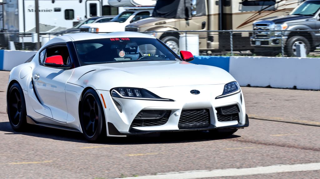 ViperShill's tweet photo. Gotta say, I definitely like the #A90Supra more in person than in a good handful of photos. Looks like a proper sports car ๐ | #CodysCarConundrum #CCCPhotography #cars #toyotasupra #fordmustang #automotive #automotivephotography #highplainsraceway #trackday #trakccars #racing https://t.co/KM1QEvYzCg
