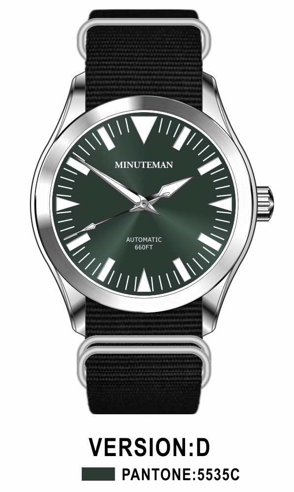 minuteman_brand's tweet photo. #watches⌚ #britishracinggreen #americanwatchmaking Would you be interested in owning one of the prototypes for this watch? Only two will be made and only one is being offered to the public. The watch will be powered by a Miyota 9039 #automaticmovement https://t.co/roAs5oUUQw