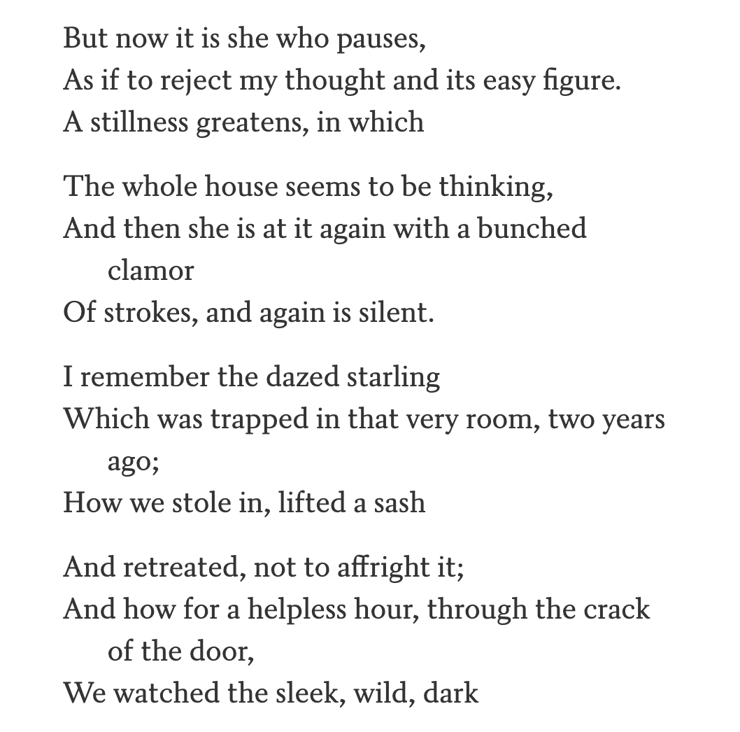 My favorite poem about being a father: "The Writer" by Richard Wilbur.