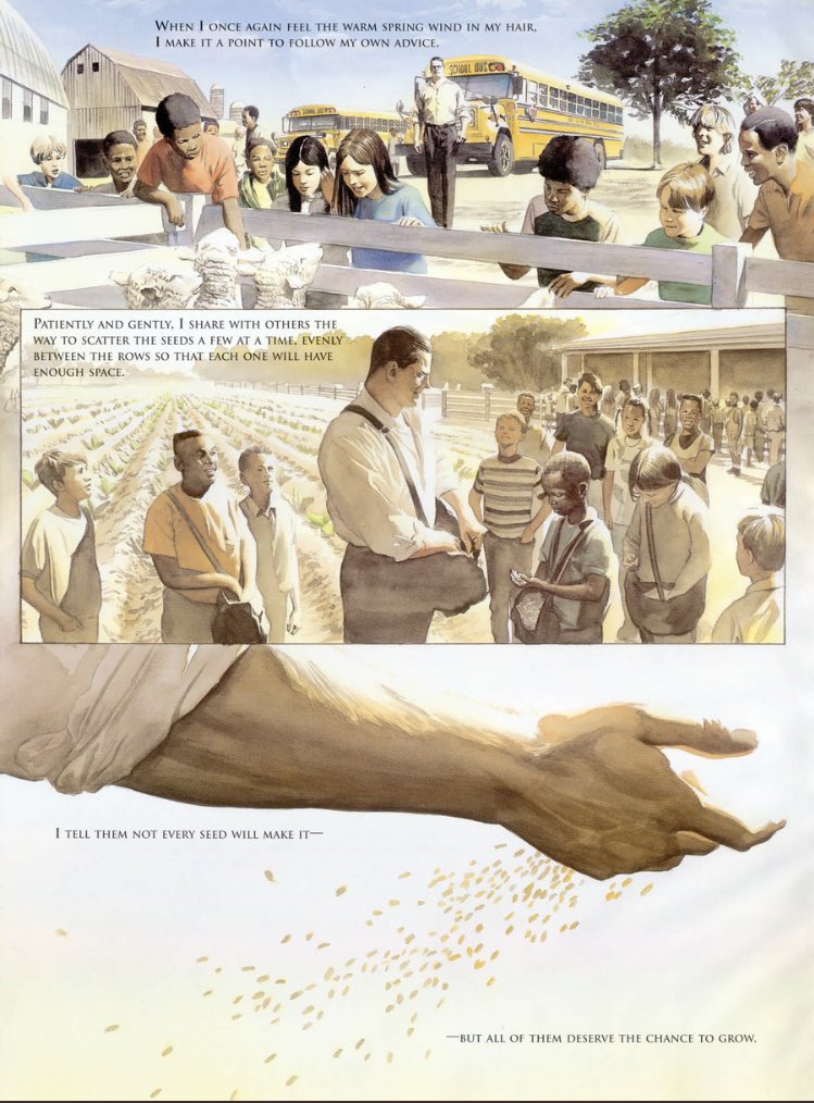 72. Having a background in farming informs a lot about his character. From valuing life, the earth, to his hardworking blue collar nature. Plus it can just make some cool visuals.