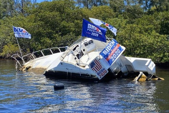 Eric Matheny On Twitter Has Anyone Ever Seen A Biden Boat Parade How About A Biden Flag On A Boat Better Yet A Biden Yard Sign A Biden Bumper Sticker A Biden