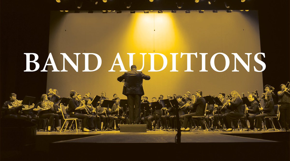 Join the finest woodwind, brass, and percussion students in the SJSU bands! Due to the ongoing Pandemic, concert band auditions will be via video this semester. Membership is open to students of all majors by auditions!

Join the SJSU bands: bit.ly/2PCVlEn