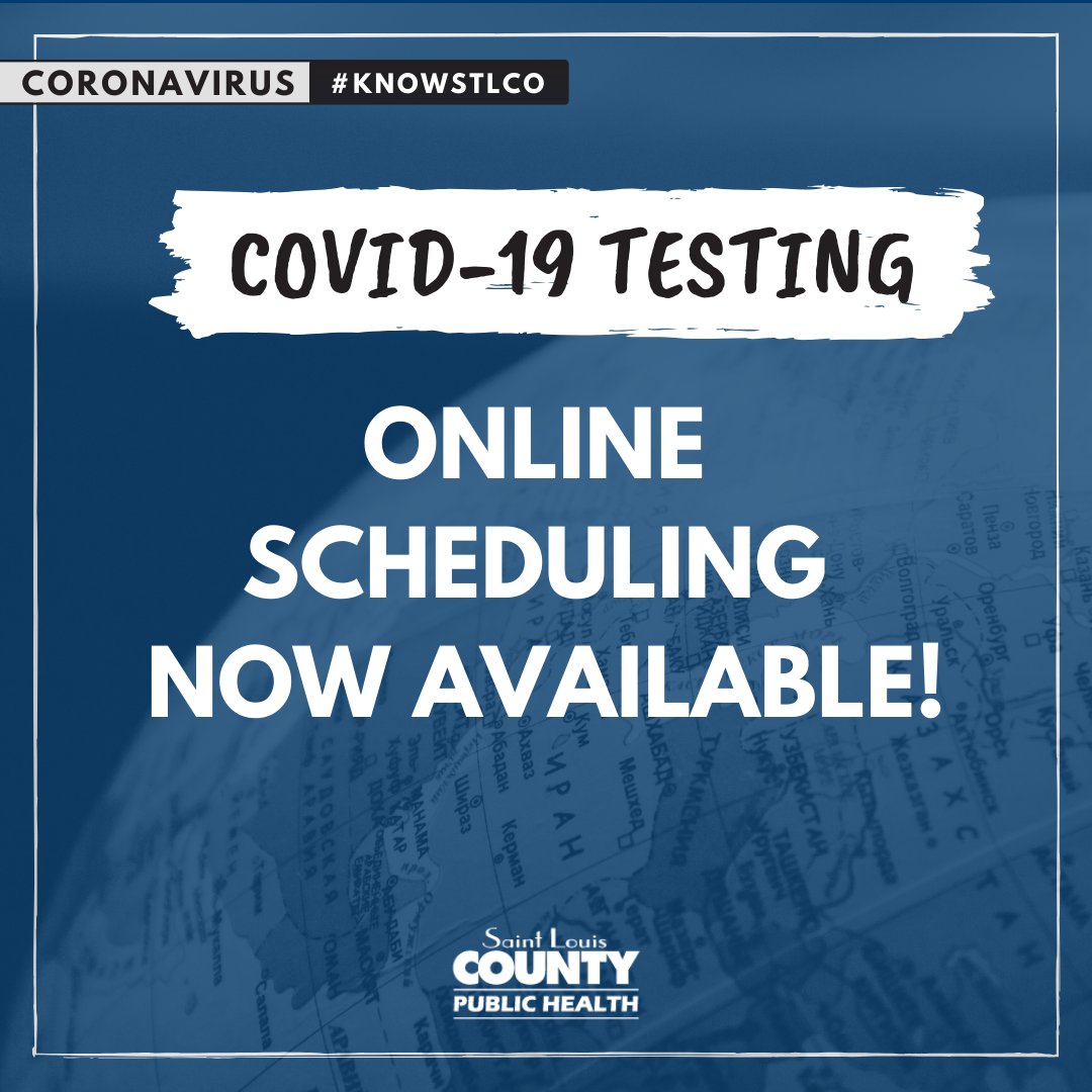 StLCountyDOH's tweet photo. Make an appointment for COVID-19 testing online! If you are a county resident and want to get tested, click here to make an appointment now. Tests are available from 8 a.m. to 5 p.m. each weekday. #KnowStlCo ➡️ https://t.co/c1AQ97zWWj https://t.co/Gh2x6ps3tI