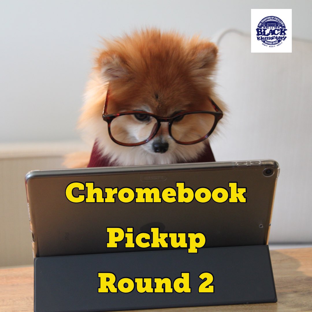 BlackElemMISD's tweet photo. ATTENTION PARENTS AND GUARDIANS:
Tuesday, Aug. 11th we will have another EVENING Chromebook pick up from 4pm-7pm. https://t.co/bhz0xugXr9