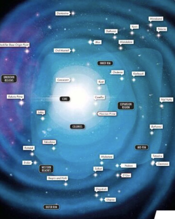 Here’s some maps of the region and the few planets we know are out there(The third is a fan made map, compling data from across the board. The blue dots are legends so feel free to ignore those)