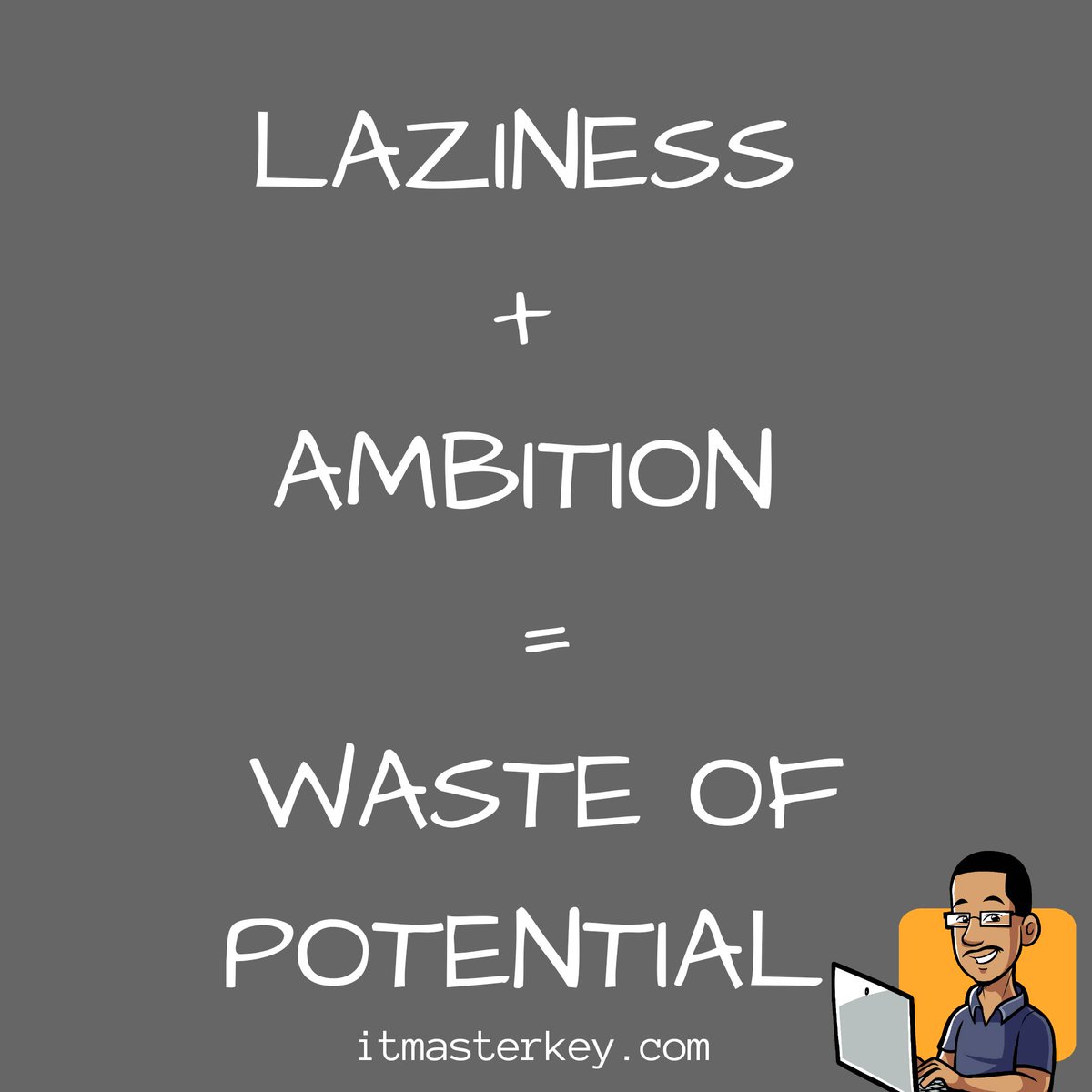 MasterITTX's tweet photo. The lazy never win 🙅🏽‍♂️
#heygang #rob #itmasterkey #masterit https://t.co/ADlNEAQc36