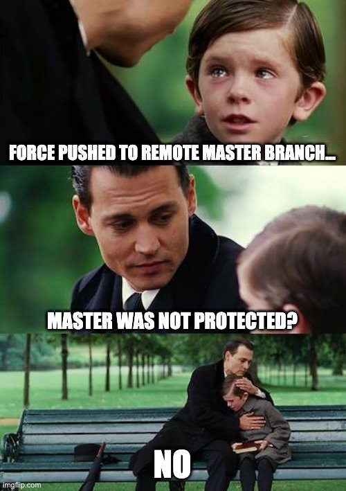 nisrulz's tweet photo. In the dev's defence, he was "testing" if the org followed the right rules in their setup 🤷🏻♂️👨🏻💻😅
.
#meme #devlife #gitlife #git #master #forcepush https://t.co/G9OFIdNqI0