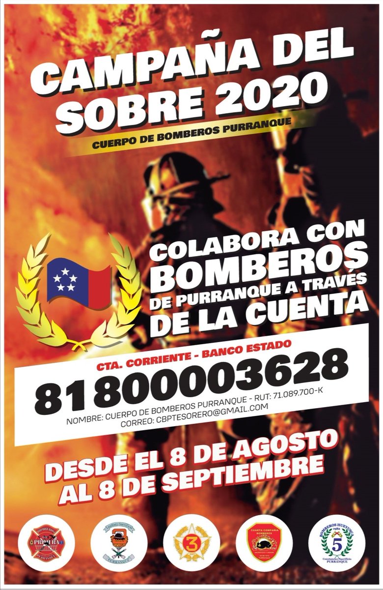 R_Varas's tweet photo. Ayúdanos con un retwittear!!

Hoy más que nunca necesitamos de tu ayuda!!!

Haz tu aporte depositando en #bancoestado  #cajavecina  

#bomberosdechile
#bomberos #purranque
#osorno #frutillar #llanquihue #puertovaras #puertomontt #últimominuto 
#COVID19 #pasoapaso https://t.co/zBCdobtE2G