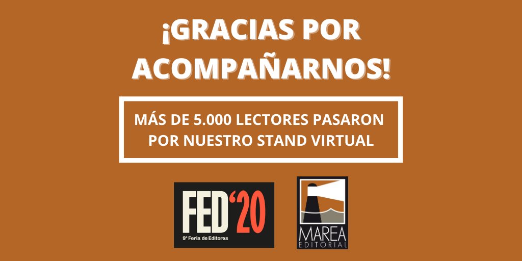 mareaeditorial's tweet photo. #FED20
Estuvimos tres días acompañados por libros, autores queridos y, principalmente, todo el cariño de ustedes.
Gracias por acompañarnos en esta @FEditores 2020 y darnos todo su apoyo virtual.
Podés revivir todos los momentos en nuestro Instagram: https://t.co/Cu7VSap3Ai https://t.co/ACCxqe16BL