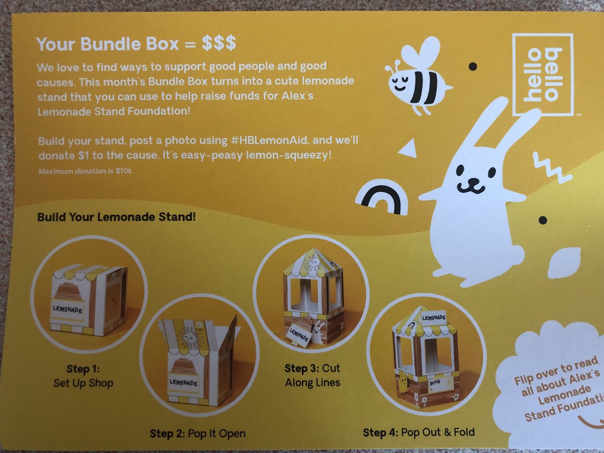 ScottishWhit's tweet photo. We tried to build the box but it was damaged in transit. We love @HelloBello so I’m hoping this will be enough for #HBLemonAid to help raise money for Alex’s Lemonade Stand Foundation. #hellobello #diapersforsensitivebutts https://t.co/kTj6X3JwQK