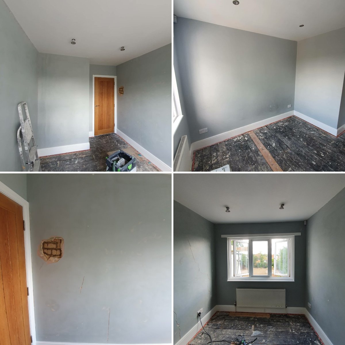 Jenthedecorator's tweet photo. A new nursery completed for a baby girl on the way
From a dark blue Grey to @JohnstonesTrade cova plus vinyl matt in #lostlove
Ceiling is @Tikkurila_UK #Antireflex2
Woodwork undercoated in @JohnstonesTrade Aqua undercoat
Woodwork spray finished in @AnduraCoatings Titanium Satin https://t.co/7MRhAdu43e
