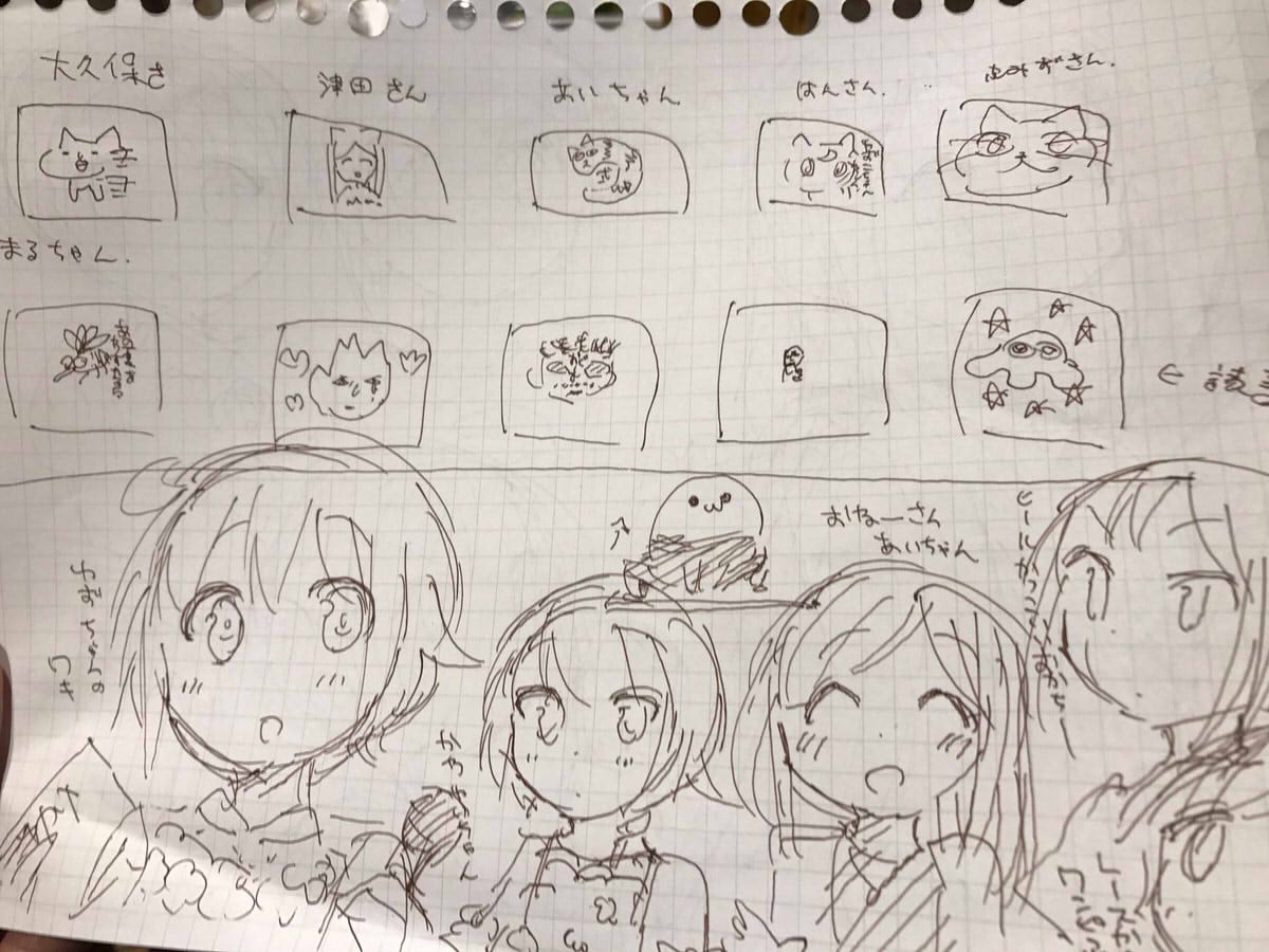 ゆゆ式課外活動2017おつかれさまでした絵。こういうの見ると思い出せる事もあるので、参加できたイベントらくがきレポすればよかったなぁと思うー。 