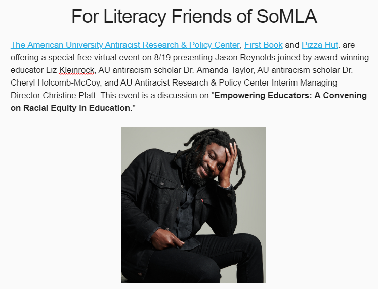 somlareads's tweet photo. This event is a discussion on "Empowering Educators: A Convening on Racial Equity in Education."  The link below will take you the  First Book website to register. Join us Aug. 19 for an exciting FREE virtual event (11AM - 3PM EST) https://t.co/V03e5g8tnY https://t.co/wuvVLhnq0V