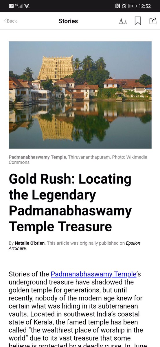 EpsilonArtShare's tweet photo. The #PadmanabhaswamyTemple in India has been called “the wealthiest place of worship in the world”, housing a reported treasure worth at least US$22 billion. Our latest feature article on #EpsilonArtShare investigates this phenomenal treasure hunt. Link in bio! ⌨️🎨 #artstories https://t.co/7jsZd41Lii