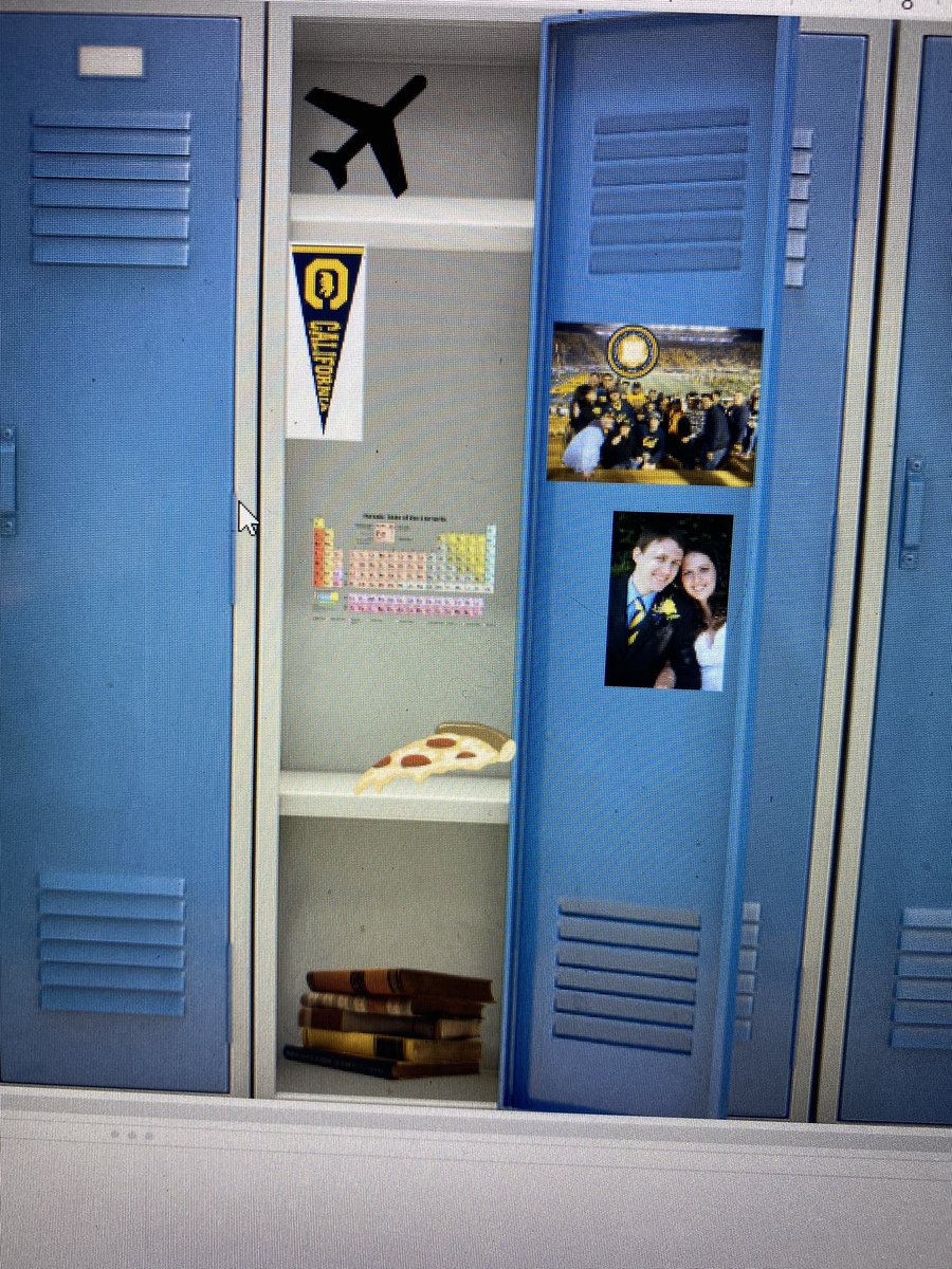 Aee2005's tweet photo. Having my AVID students decorate a digital locker for a get to know you activity. Had to cover @CasaDeHank middle finger in case a student zoomed in. 😆 https://t.co/fQDJfASs9j