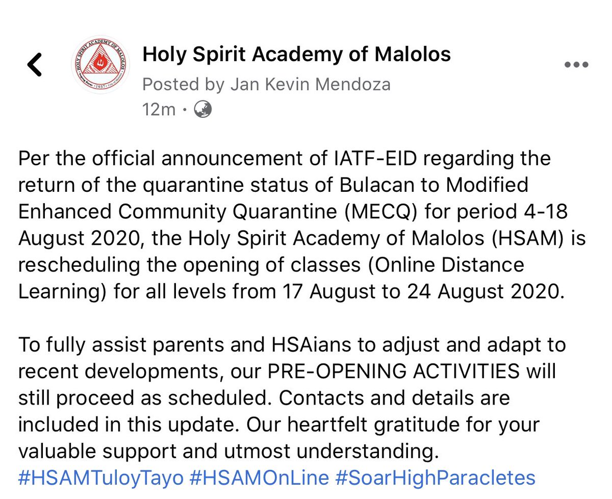 col_hsam's tweet photo. Attention, HSAians ❗️❗️❗️

❤️🕊💛 https://t.co/hv3bu1Sh01