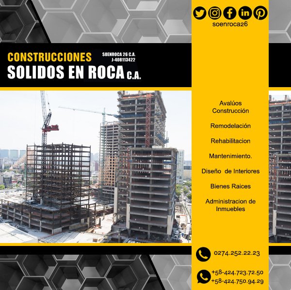 soenroca26's tweet photo. #Soenroca26ca #Constructora #BienesRaices . Se define en los campos de la #Arquitectura e #Ingeniería, la construcción es el arte o técnica de fabricar edificios e infraestructuras. #Mérida https://t.co/68uws2bSAi