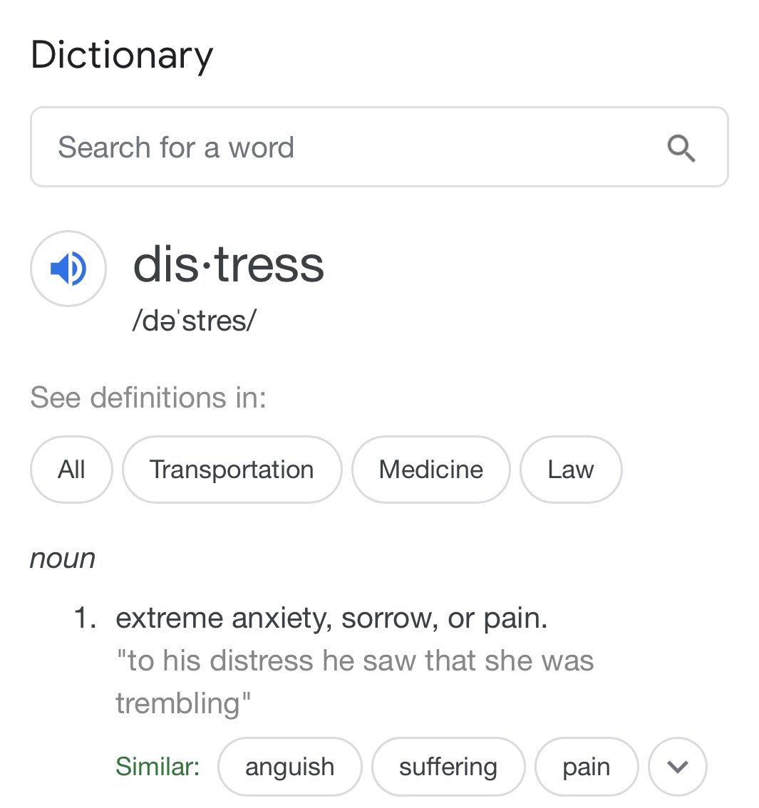 the word distress insinuates extreme anxiety, pain, or sorrow. this may come with gender incongruence but it may not, hearing someone is trans does not immediately mean they feel like this.