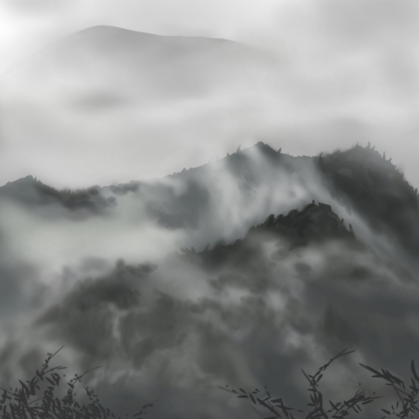 ギガマック 今日は 山の日 ということで山 を描きました 霞がかって幻想的な雰囲気を醸し出している感じが何とも言えない こういう感じの山が好き 山 イラスト イラスト王国 イラスト好きな人と繋がりたい 絵描き屋 絵描きさんと繋がりたい