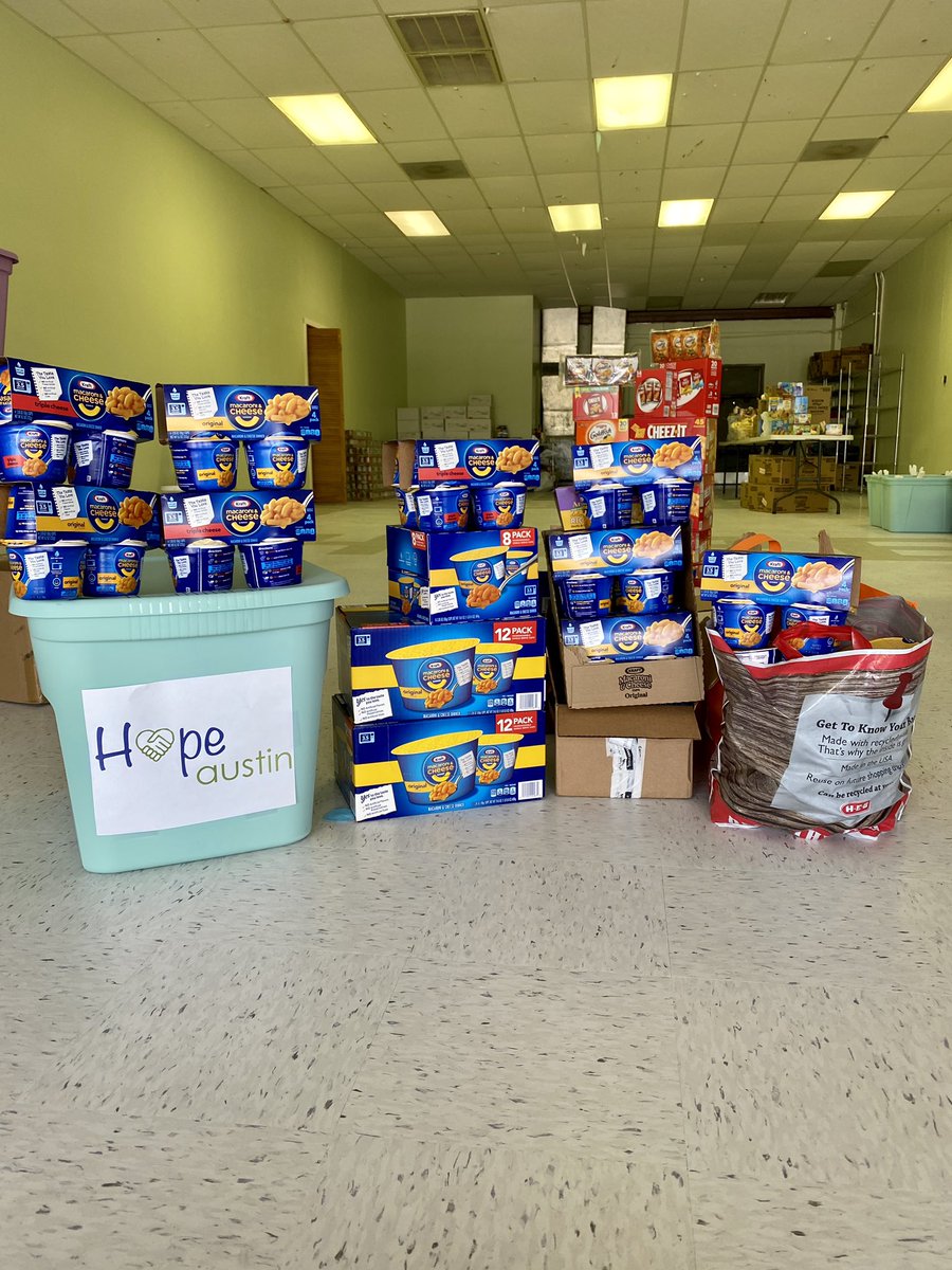 Huge Thanks to our new partner Streamline CrossFit <a href="/streamlinecfit/">Streamline Fitness</a> for hosting a food drive supporting HopeAustin and the 1000s of students we are serving each week. Such a generous donation for our students!!