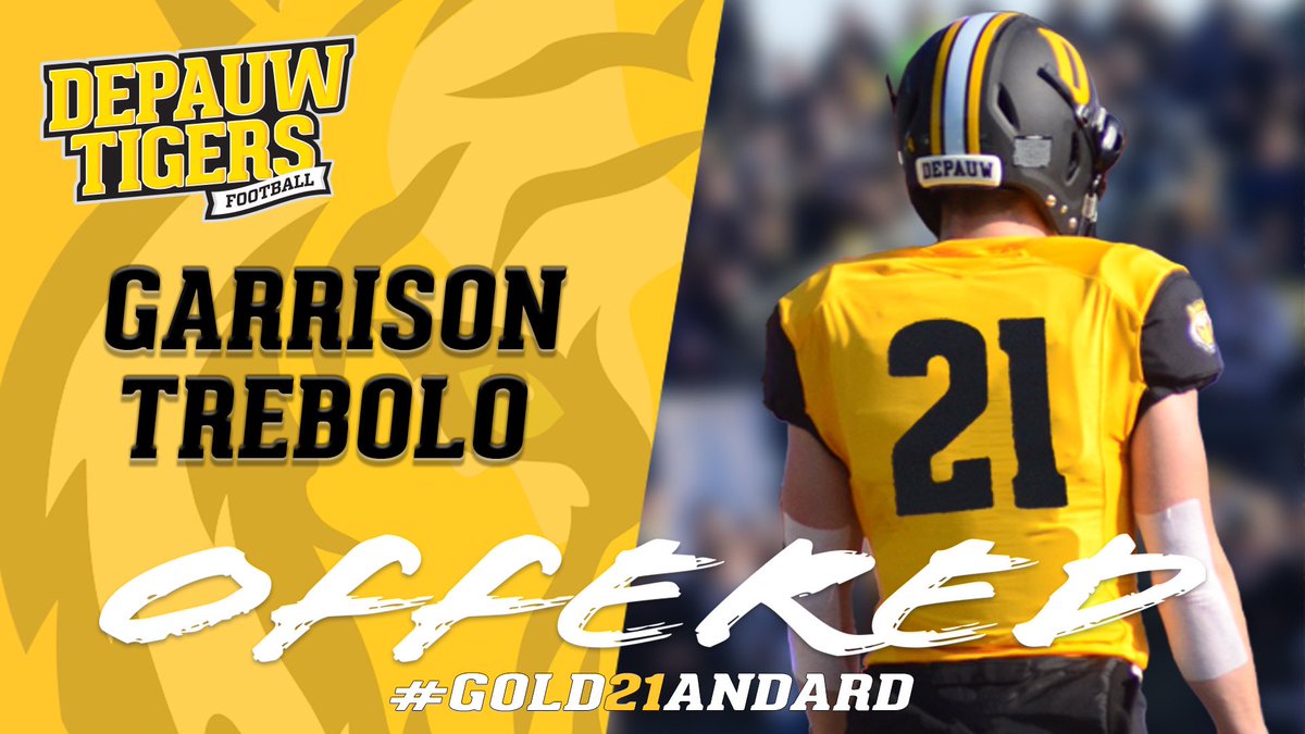 I am honored and grateful to have received an offer from DePauw University. Thank you <a href="/FBCoachEngle/">Michael Engle</a>  <a href="/DePauwTigersFB/">DePauw Football</a>