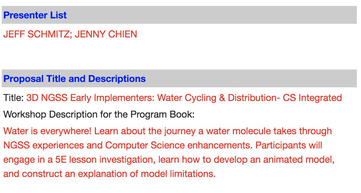 Yay! Representing @VistaNGSS, Jeff Schmitz and I will be presenting at the @cascience 2020 Virtual Conference in October. 🤩 As @EarlyImplement leads, we will share a 3D 5E #NGSS investigation focusing on #science and leveraging #computerscience. Hope to see you in October!