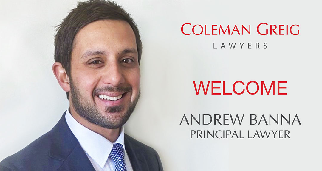 Coleman Greig is thrilled to announce the appointment of our newest Principal Lawyer Andrew Banna. With over 14 years of exclusive family law experience, Andrew brings a complementary depth of expertise to the team. colemangreig.com.au/Staff-155-Andr… #ColemanGreigLawyers
