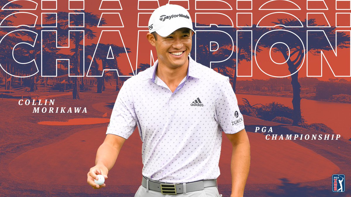 PGATOUR's tweet image. This is only the beginning. 🏆

23-year-old @Collin_Morikawa wins in his first ever @PGAChampionship.

It's his third TOUR win in 27 starts as a pro.