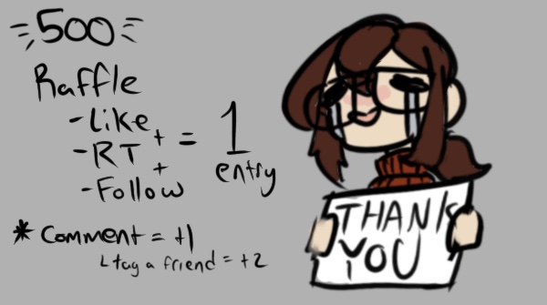 IdealGothGF's tweet photo. Since we just hit 500 I’ll be hosting a raffle ! 
Raffle ends September 1st

anyone can enter to win art from me :>

MUST follow , RT , AND like this post for a slot ! 
an extra slot can be gained via comment, 2 slots via @ ing a friend!!

#NoComradesUnder1k 
#NobodyArtistClub https://t.co/yFvNQzkTde