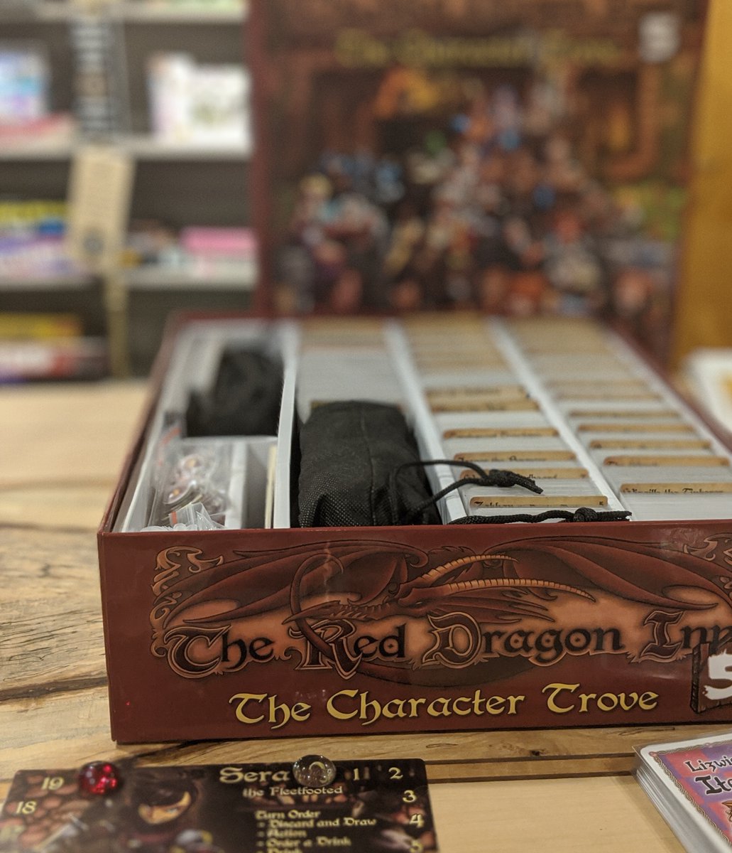 RPGLawrence's tweet photo. Red Dragon Inn is full of almost 30 characters to play. Choose a character, read the rules, and once you have played a few rounds you will see why we consider this a great party game. Role play your character before you lay down the cards - that's the best part. 

#RPGLawrence https://t.co/MzITP1BfjJ
