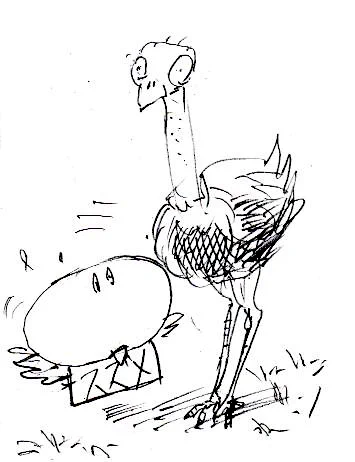 80年代の漫画の鳥は大体こんな感じ。始末人シリーズの小鳥さんは漫研内で大人気でした。#明智抄 #島本和彦 