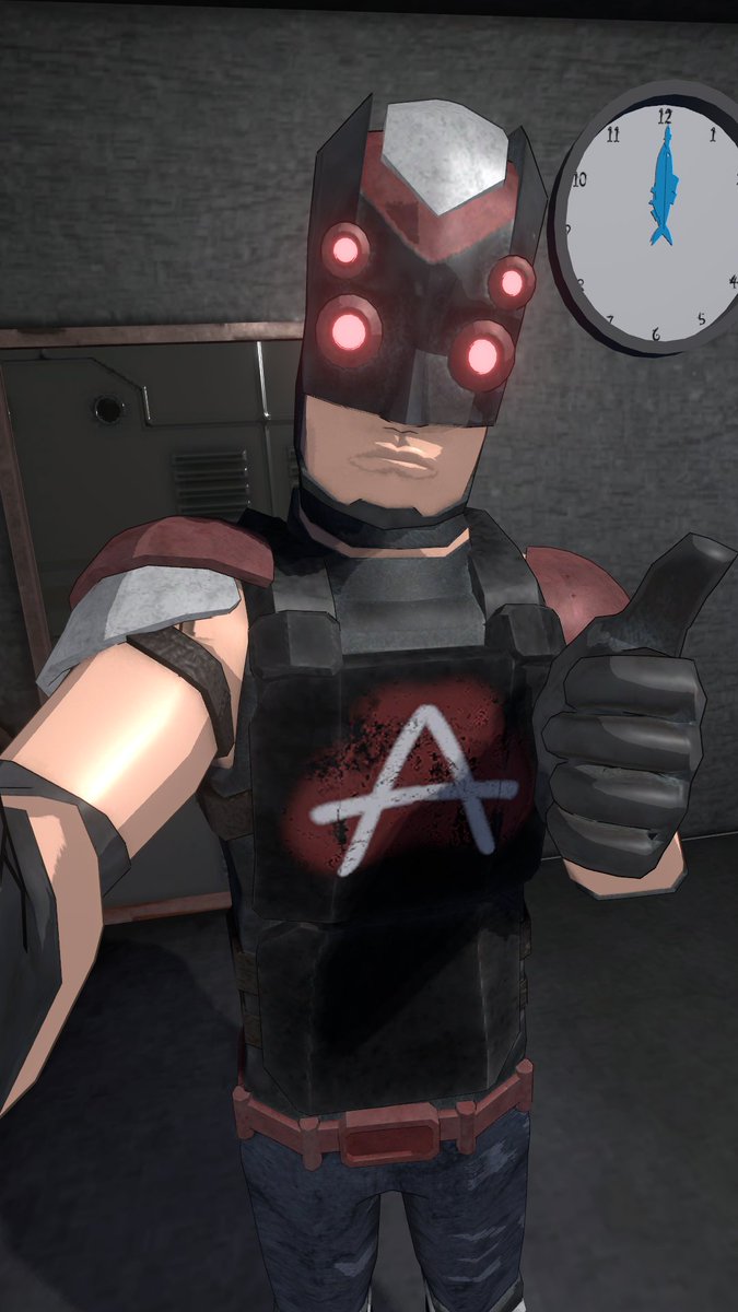 IspVitamin's tweet photo. 新素体を使ったアバターの一体目としてヒーローアバターをリメイクしたよ!
#VRchat #VRComics https://t.co/UglZAFleoT
