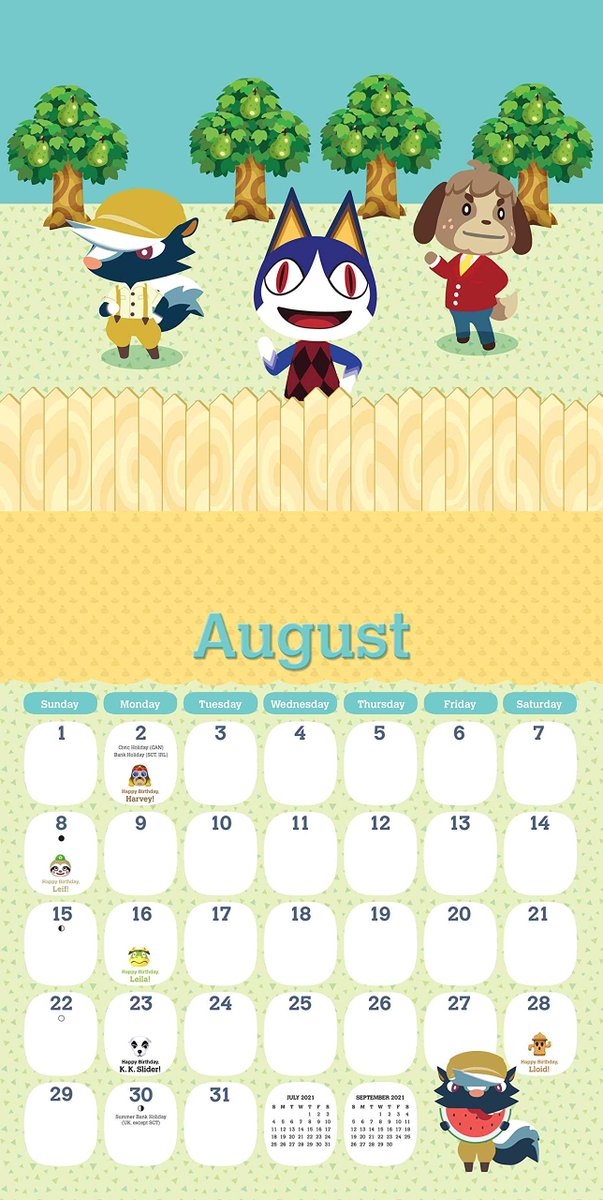 Animal Crossing World On Twitter An Animal Crossing 2021 Wall Calendar Is Now Available For Pre Order On Amazon Seems To Be Based On New Leaf Though Not New Horizons Ad ac new leaf kalender 2021