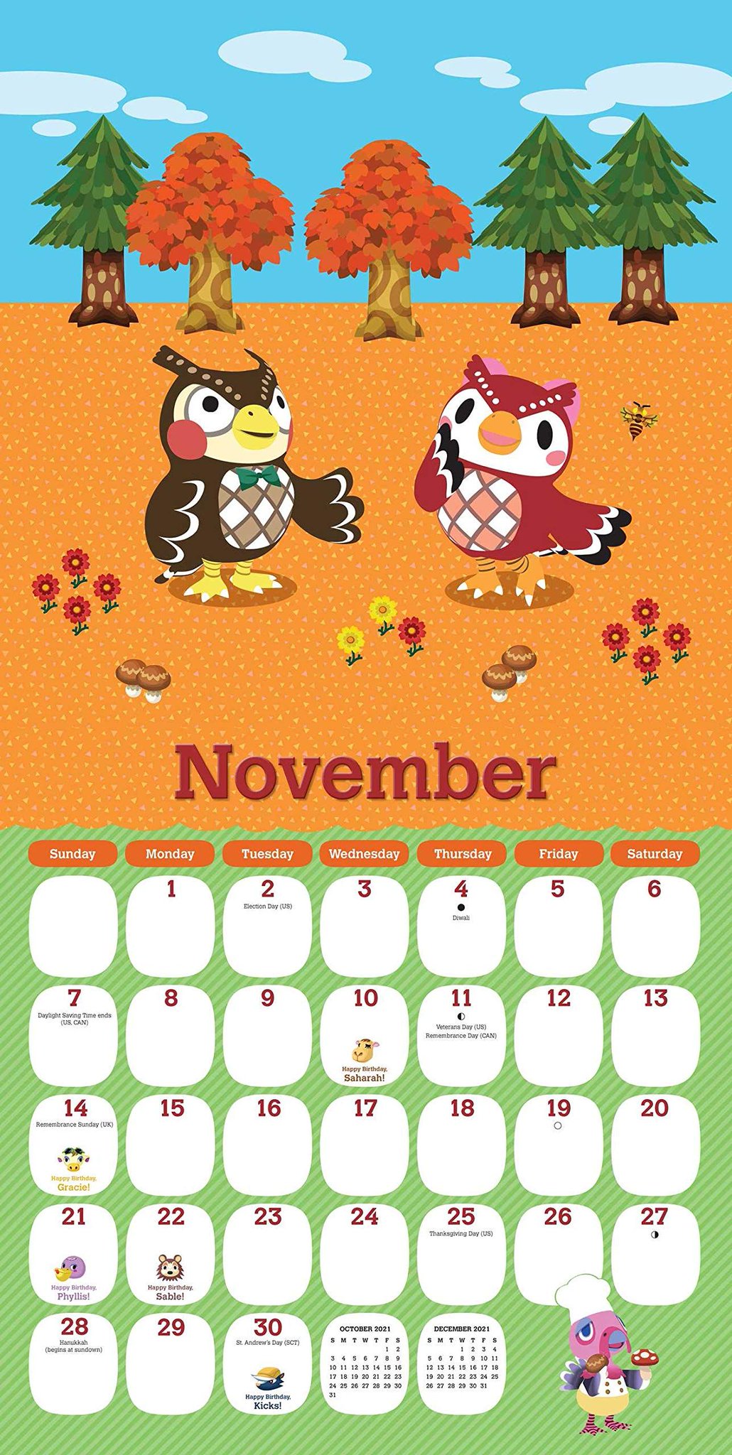 Animal Crossing World 🐦☕ on Twitter "An Animal Crossing 2021 Wall Calendar is now available for