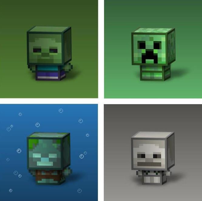 Papermau Minecraft Steve Alex The Zombie The Drowned The Creeper The Skeleton Paper Toys By Mr Dmand ペーパークラフト Papercraft Papermodel Papermau Bastelbogen Papiermodell Papirovymodel Minecraft Videogames T