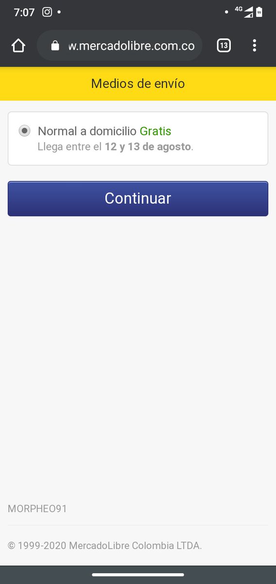 Danitort1's tweet photo. @ML_Colombia @sicsuper que hago si no hay respuesta para que solucionen un error que aparece en la página para incluir envios a domicilio.  Ya lleva dos días este error... Desde que lo reporte. https://t.co/s1RchTlECk
