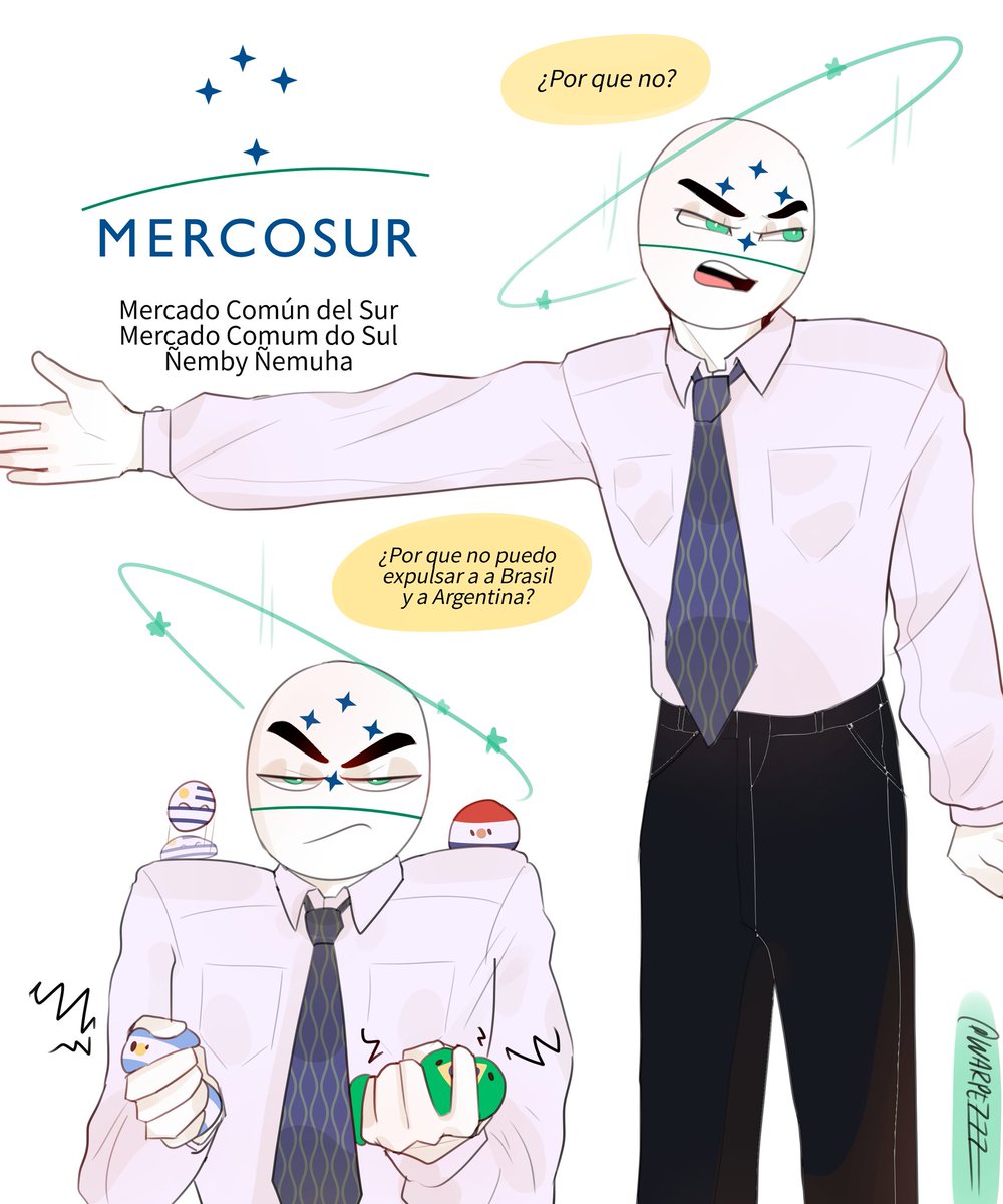 warpezzz's tweet image. Tuve que dejar afuera el Foro de las Islas del Pacífico 🤡. I loved to draw squishy countryballs.

#CountryHumans