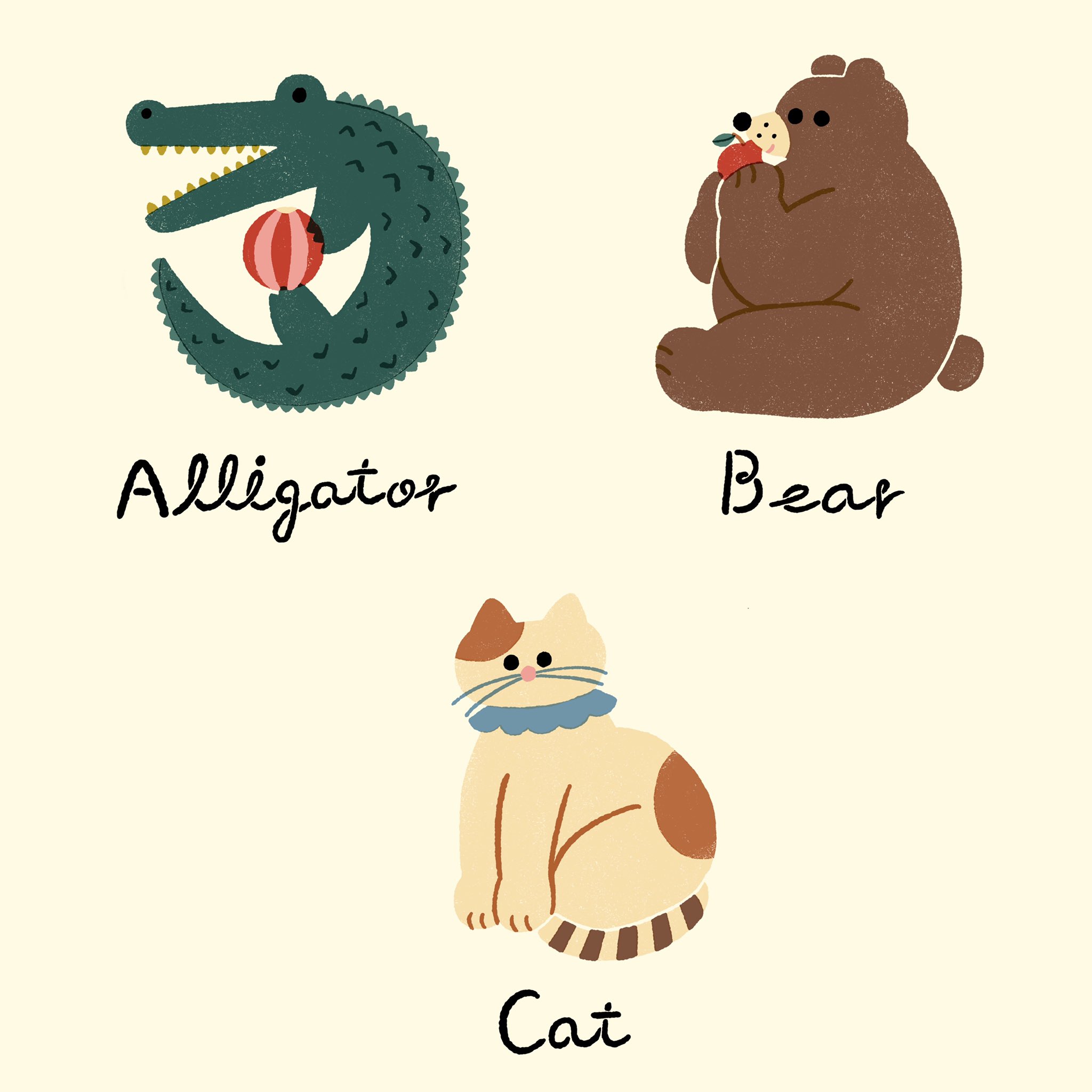 تويتر かわべしおん𖤐イラストレーター على تويتر アルファベット 動物しばりでアルファベットのイラストを自分課題で描いていこうと思います A B C T Co Qlk13twsaq