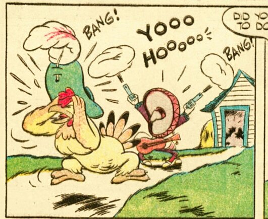 Vanessa_IR_'s tweet photo. As I am not going to die of tenderness, with Panchito existing !! 

#PanchitoPistoles #ClaraCluck #PanchitoxClara 
#TheThreeCaballeros https://t.co/vwUIPaIXif