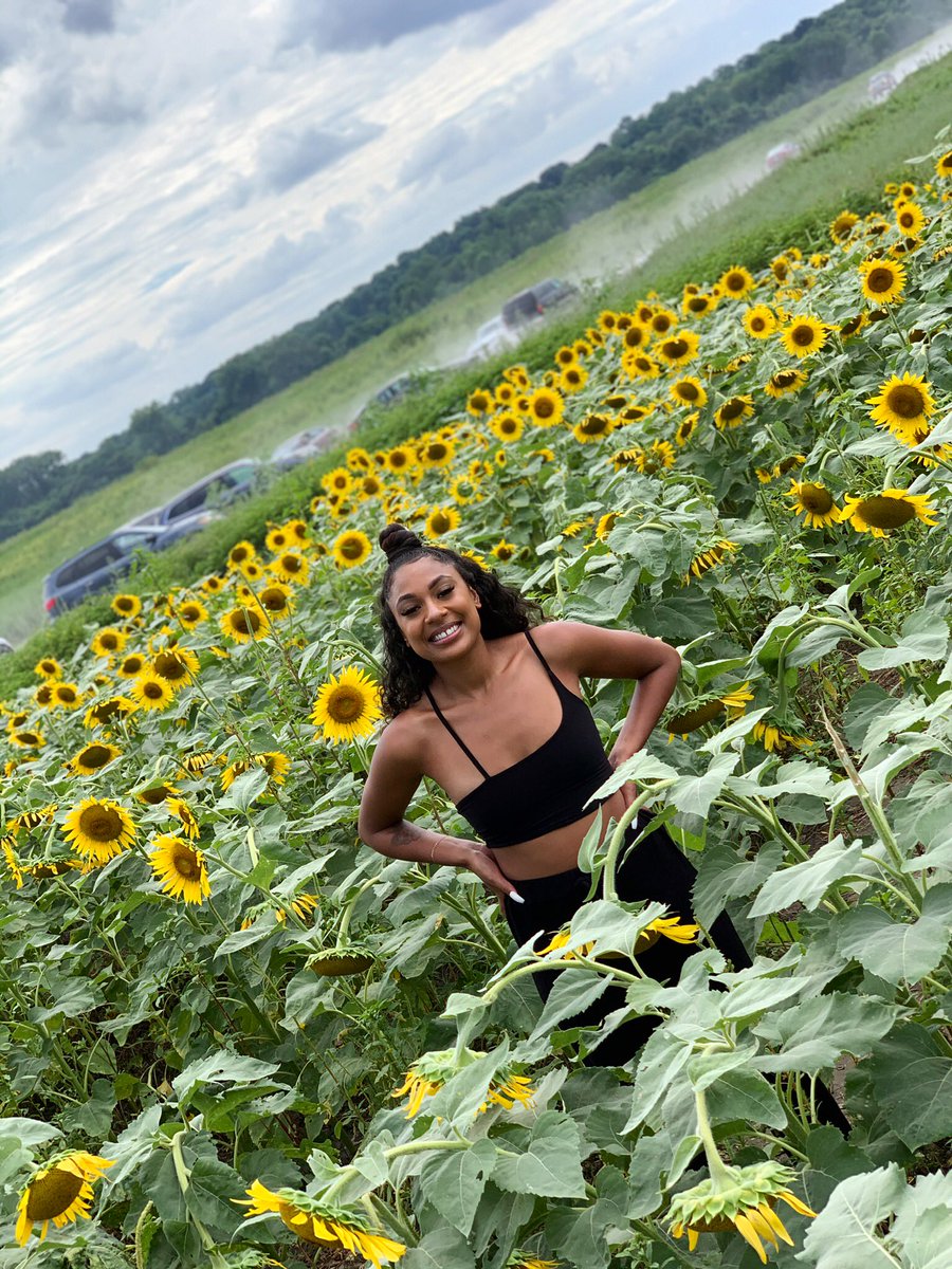 So after we eating she tired and a lil High because i be smoking that gas and it be putting niggas down so i tell her to take a nap in the car and when she wakes up we pulling up to Sunflower Hill farm  Because guess what her favorite flower is ....A SUNFLOWER 