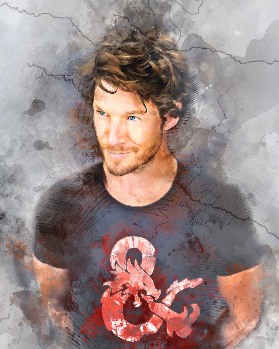 I created this watercolor design of @CollinsChadM on my birthday using Adobe Photoshop! 😉🐉❤️ Hope you like! 

#chadmichaelcollins #watercolordesign