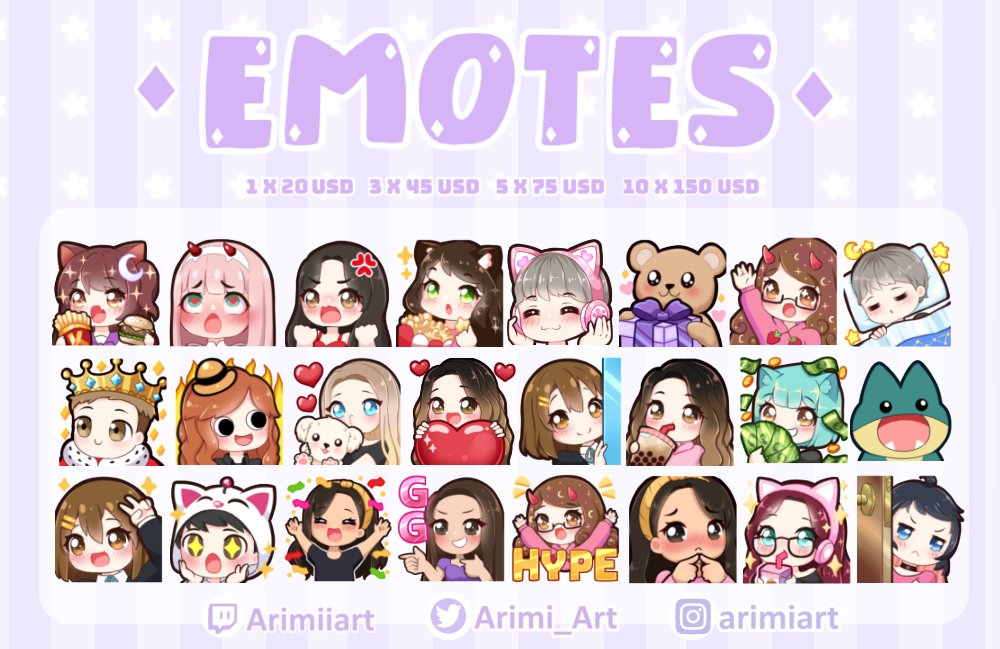 ArimiArt  Emote Artist on Twitter Commission Emotethank you VanSnipes  for the support I hope you enjoy your new emoteif you like the emotes and  are interested in acquiring some for your