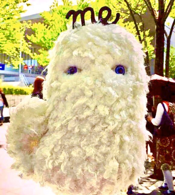 A ghostly,fluffy wave named J-me is the mascot of the Tokyo radio station, J-WAVE.
