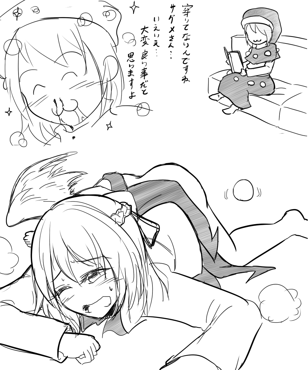 ドレミーさんのポンポン踏んづけて盛大に転んだサグメ様 