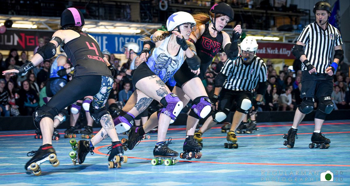 RoseCityRollers's tweet image. Hey, @FOXSports, you should definitely be talking to @WFTDA about airing modern, flat track roller derby bouts. Your viewers, like our sport’s fans, will be astounded by the action and athleticism that one sees during a bout.

📸: @regularman