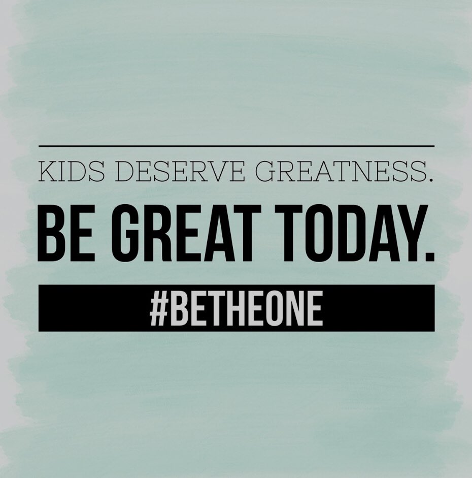 A little nugget from Be the One for Kids
Know that you are helping these kids more than any of them could ever admit.They care about you.They look up to you.They want to be you.As we head back into another week no,matter what, we must remember this. #BeTheOne