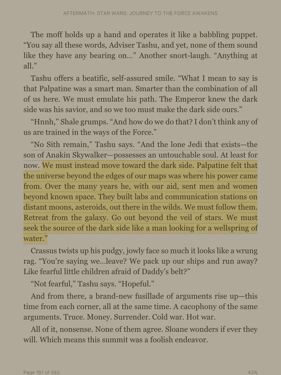 In the Aftermath novels, we learn that his obsession with the Unknown Regions was part of that.Look at these quotes:First one is explaining why the Jakku observatory was builtSecond is Tashu, an advisor to Palps and a leader in the Sith cult (more on that in a bit)