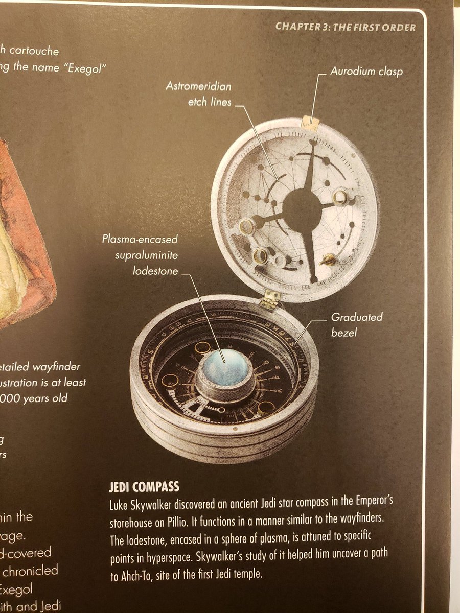 Also like the TLJ ancient star map, the compass’ symbols are similar to iconography on the Mortis map.Which is fitting...seeing as Dave Filoni designed it.