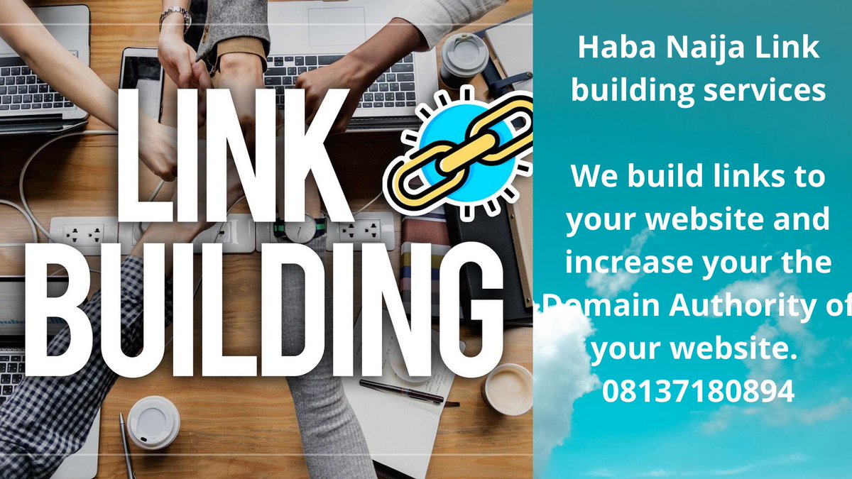 Haba_naija's tweet photo. @OgbeniDipo We build links and Increase Website Domain Authority.
let's help get your online business to the first page of SERPs https://t.co/QAfwOErCGo